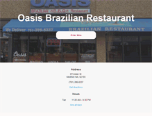 Tablet Screenshot of oasisbrazilianrestaurant.com